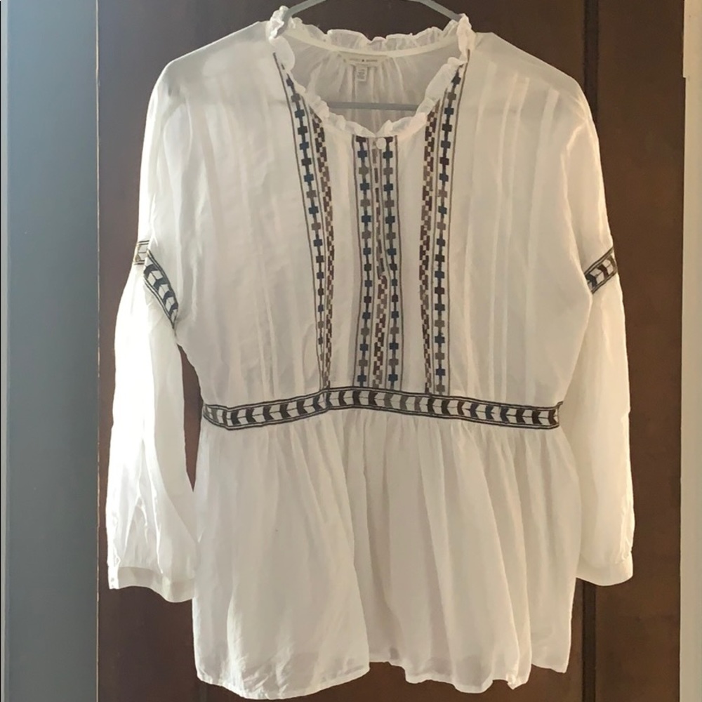 Lucky Brand peplum too with 3/4 length sleeves